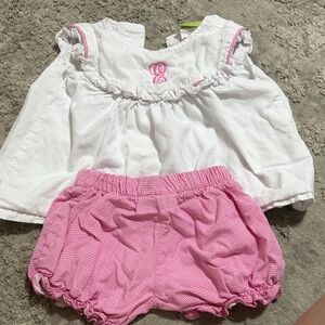Classic Pink and White Diaper Cover Set